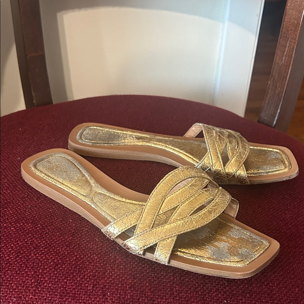 Zara Metallic Gold & Silver Women's Sandals